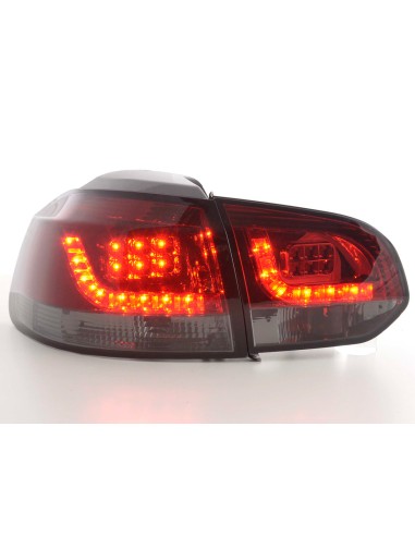 Fanali posteriori a LED set VW Golf 6 tipo 1K 2008-2012 rosso / nero