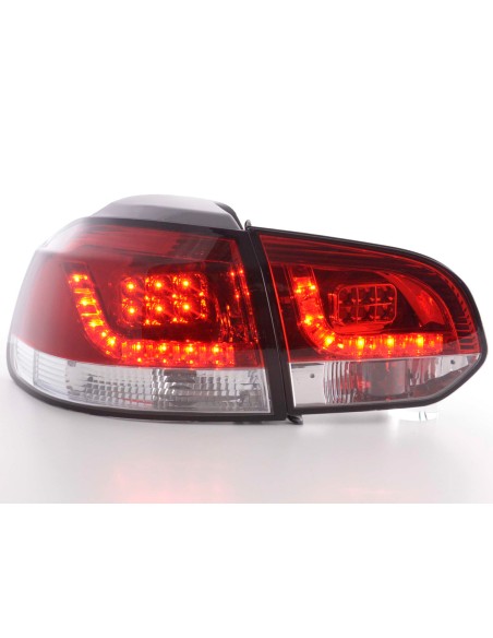 Fanali posteriori a LED set VW Golf 6 tipo 1K 2008-2012 trasparente / rosso