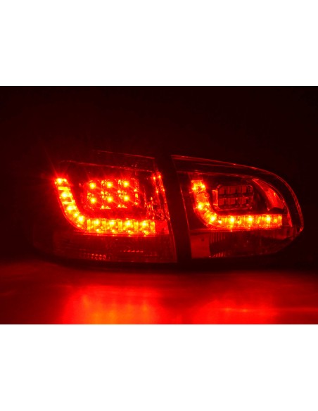 Fanali posteriori a LED set VW Golf 6 tipo 1K 2008-2012 trasparente / rosso