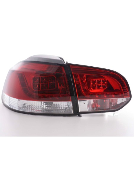 Fanali posteriori a LED set VW Golf 6 tipo 1K 2008-2012 trasparente / rosso
