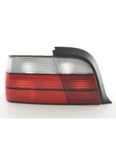 Set luci posteriori BMW Serie 3 Coupe tipo E36 91-98 rosso / bianco
