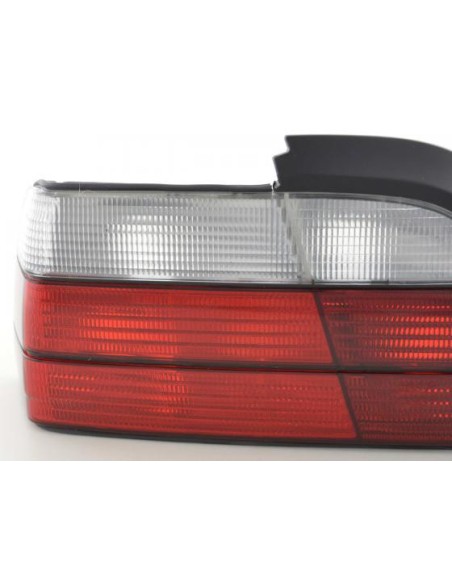 Set luci posteriori BMW Serie 3 Coupe tipo E36 91-98 rosso / bianco