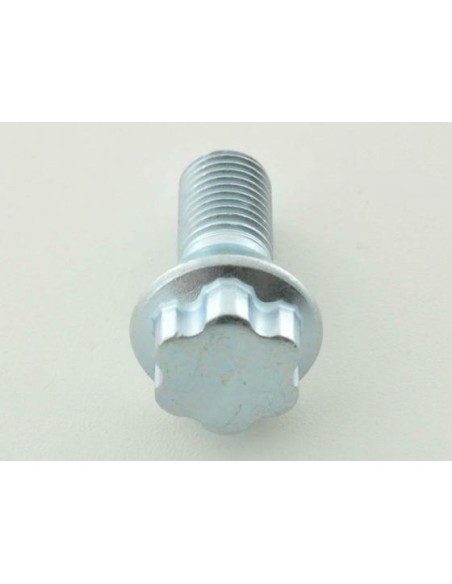 Bullone ruota singola, lunghezza albero 21 mm, collare conico, testa corta, argento M12x1,5