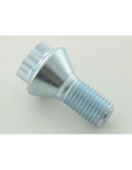 Set bulloni ruota (10 pezzi) Lunghezza albero 21 mm, collare conico, testa corta, argento M12x1,5