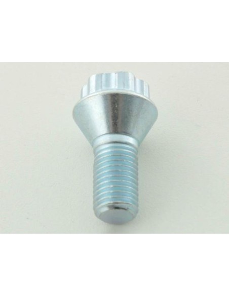 Set bulloni ruota (10 pezzi) Lunghezza albero 21 mm, collare conico, testa corta, argento M12x1,5