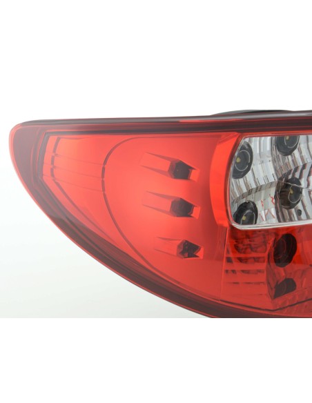 Fanali posteriori Peugeot 206 tipo 2 *** 98-05 trasparente / rosso