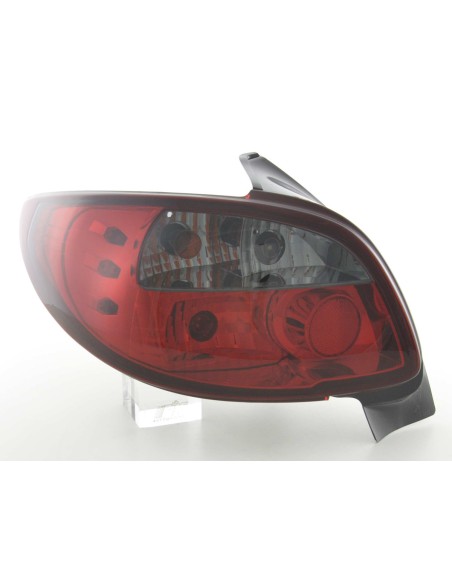 Fanali posteriori Peugeot 206 tipo 2 *** 98-05 nero / rosso
