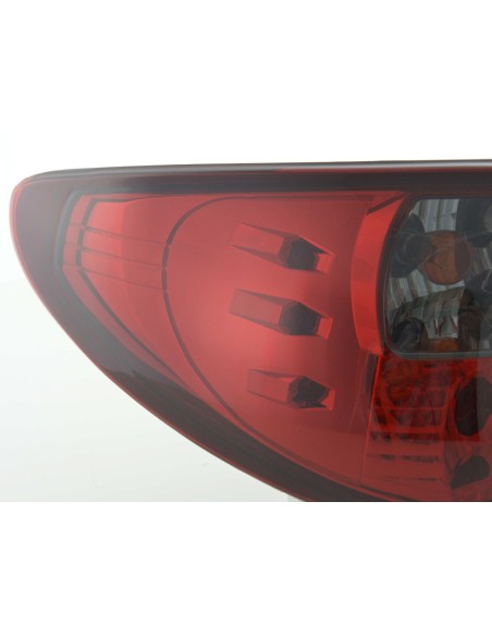 Fanali posteriori Peugeot 206 tipo 2 *** 98-05 nero / rosso