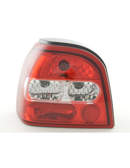 Set fanali posteriori VW Golf 3 tipo 1HXO 92-97 bianco / rosso