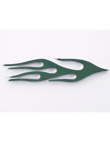 Adesivo cromato 3D Car Logo motivo Fiamma 115x45 mm cromato