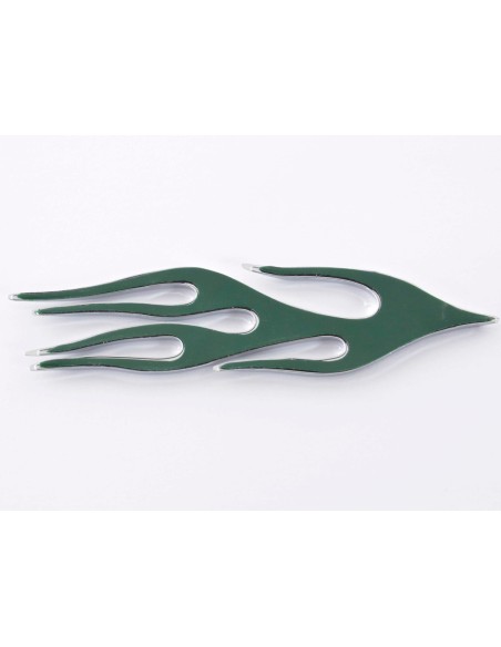 Adesivo cromato 3D Car Logo motivo Fiamma 115x45 mm cromato