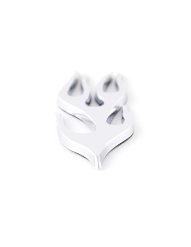 Adesivo cromato 3D Car Logo motivo Fiamma 115x45 mm cromato