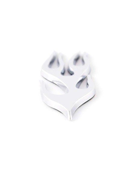 Adesivo cromato 3D Car Logo motivo Fiamma 115x45 mm cromato