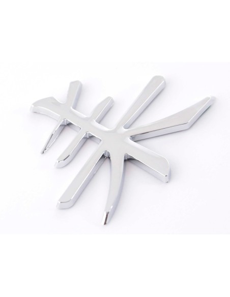 Adesivo cromato 3D Car Logo motivo Shogun I 75x62 mm cromato