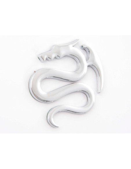 Adesivo cromato 3D Car Logo motivo Drago I 75x62 mm cromato
