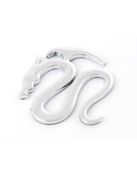 Adesivo cromato 3D Car Logo motivo Drago I 75x62 mm cromato