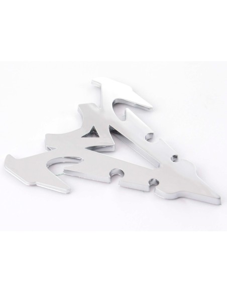 Adesivo cromato 3D Car Logo motivo Shogun III 70x82 mm cromato