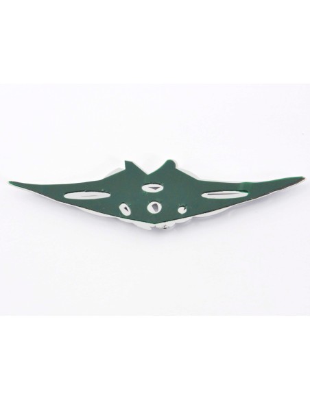 Adesivo cromato 3D logo auto motivo Tribal I 103x26 mm cromato