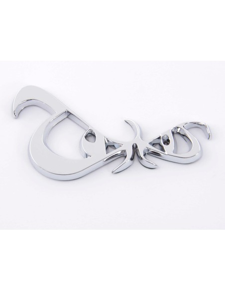 Adesivo cromato 3D logo auto motivo occhi 86x49 mm cromato