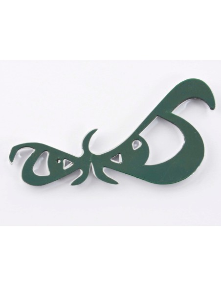 Adesivo cromato 3D logo auto motivo occhi 86x49 mm cromato