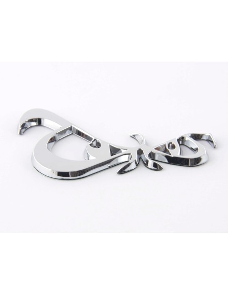 Adesivo cromato 3D logo auto motivo occhi 86x49 mm cromato