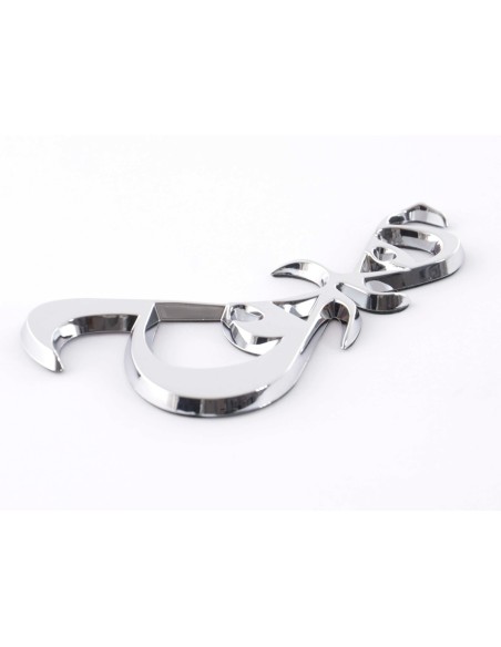 Adesivo cromato 3D logo auto motivo occhi 86x49 mm cromato
