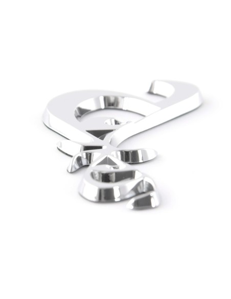 Adesivo cromato 3D logo auto motivo occhi 86x49 mm cromato