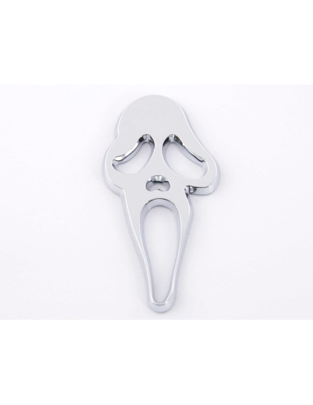 Adesivo cromato 3D Car Logo Motif Skull 41x83 mm cromato