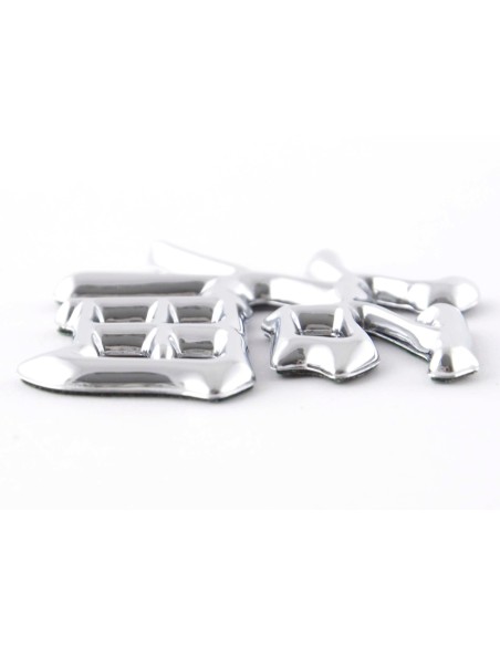 Adesivo cromato 3D Car Logo motivo Drago III 49x46 mm cromato