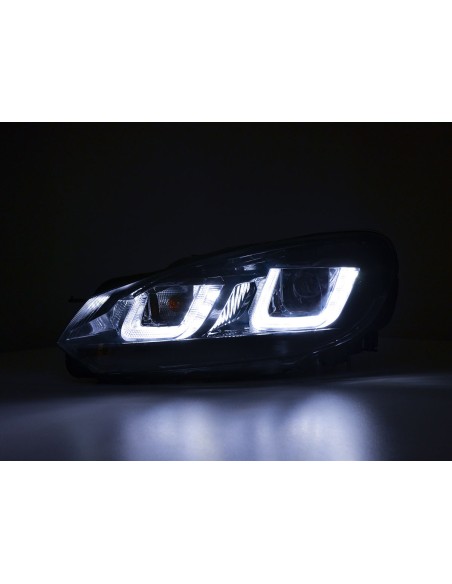 Faro diurno Luci di marcia diurna a LED VW Golf 6 08-12 nero