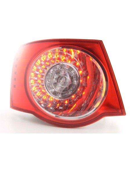 Parti di usura fanale posteriore sinistro VW Jetta 5 tipo 1KM 05- trasparente / rosso