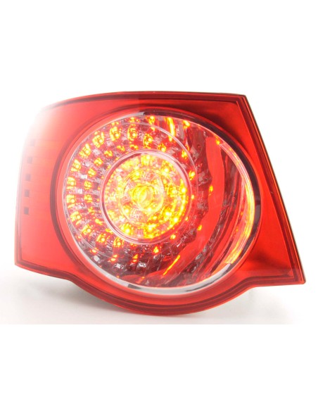 Parti di usura fanale posteriore sinistro VW Jetta 5 tipo 1KM 05- trasparente / rosso
