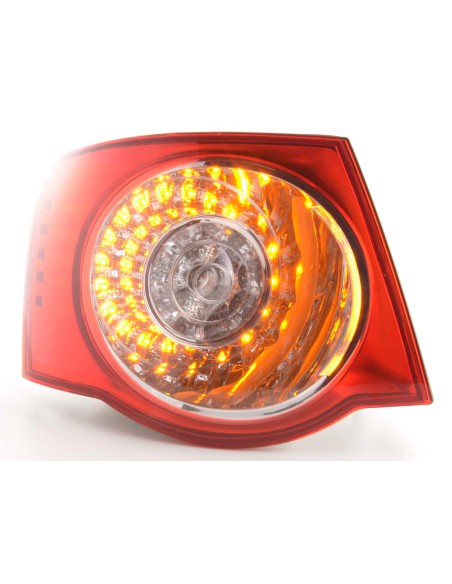 Parti di usura fanale posteriore sinistro VW Jetta 5 tipo 1KM 05- trasparente / rosso