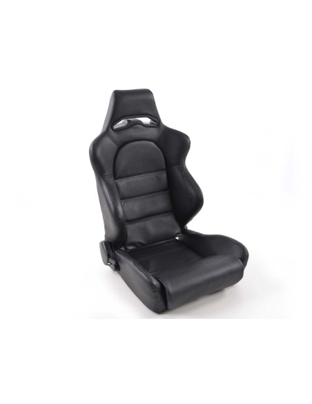 Sedili sportivi FK seggiolini auto semiguscio Set Edition 1 pelle sintetica nera