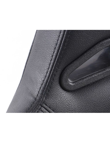 Sedili sportivi FK seggiolini auto semiguscio Set Edition 1 pelle sintetica nera