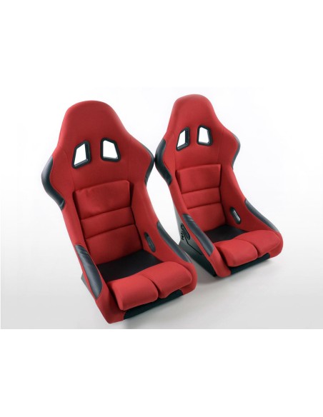 FK sedili sportivi sedili avvolgenti per auto Set Edition 2 tessuto rosso