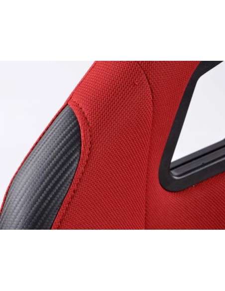 FK sedili sportivi sedili avvolgenti per auto Set Edition 2 tessuto rosso