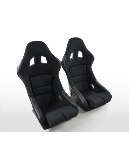 FK sedili sportivi sedili avvolgenti per auto Set Edition 2 in tessuto nero