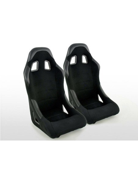 FK sedili sportivi sedili avvolgenti per auto Set Edition 4 tessuto nero