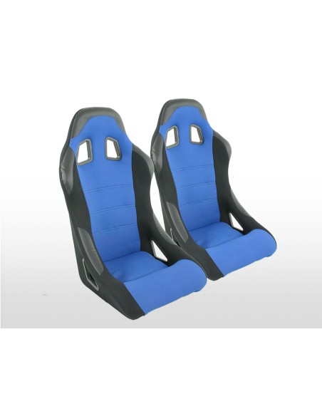 FK sedili sportivi sedili anatomici per auto Set Edition 4 tessuto blu