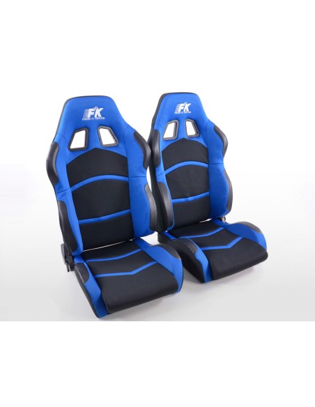 Sedili sportivi FK set di seggiolini auto in tessuto Cyberstar nero / blu