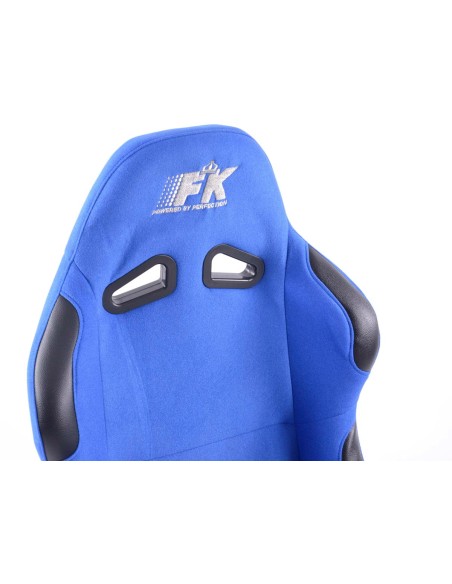 FK sedili sportivi sedili avvolgenti per auto Set Basic tessuto blu