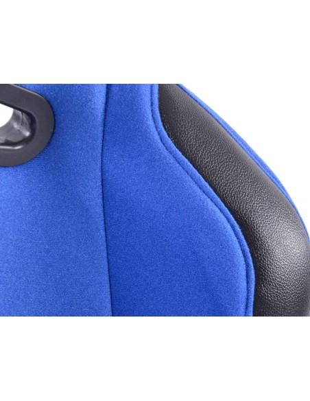 FK sedili sportivi sedili avvolgenti per auto Set Basic tessuto blu