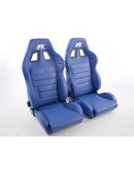 Sedili sportivi FK Sedili semigusci automatici Set Race 4 in vera pelle in look sportivo
