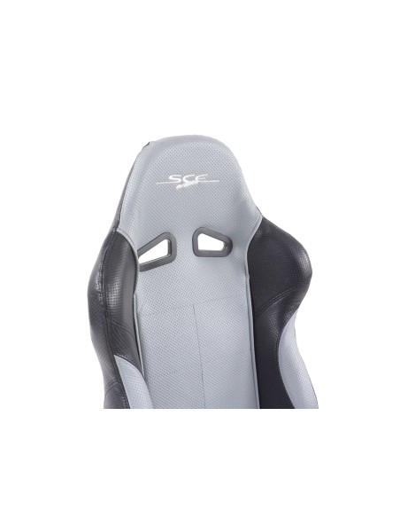 FK sedili sportivi set di sedili semiguscio per auto SCE-Sportive 2 in pelle sintetica grigio / nero