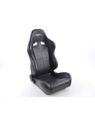 FK sedili sportivi sedili semiguscio per auto Set SCE-Sportive 2 in pelle sintetica nera