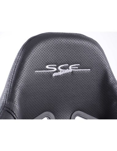 FK sedili sportivi sedili semiguscio per auto Set SCE-Sportive 2 in pelle sintetica nera