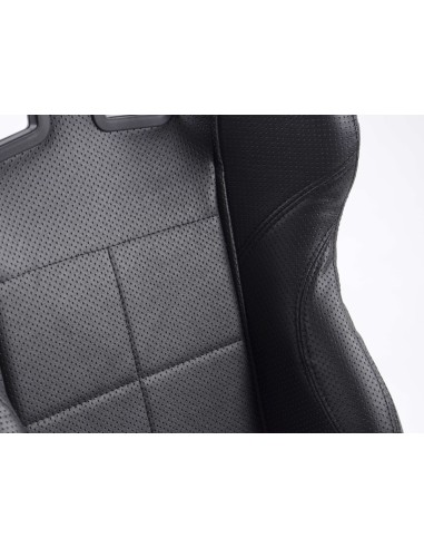 FK sedili sportivi sedili semiguscio per auto Set SCE-Sportive 2 in pelle sintetica nera