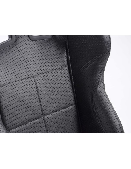 FK sedili sportivi sedili semiguscio per auto Set SCE-Sportive 2 in pelle sintetica nera