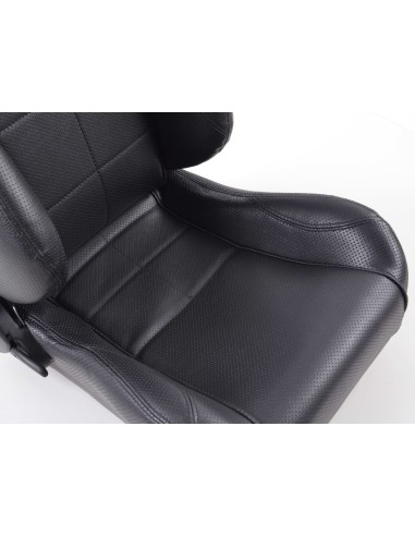 FK sedili sportivi sedili semiguscio per auto Set SCE-Sportive 2 in pelle sintetica nera